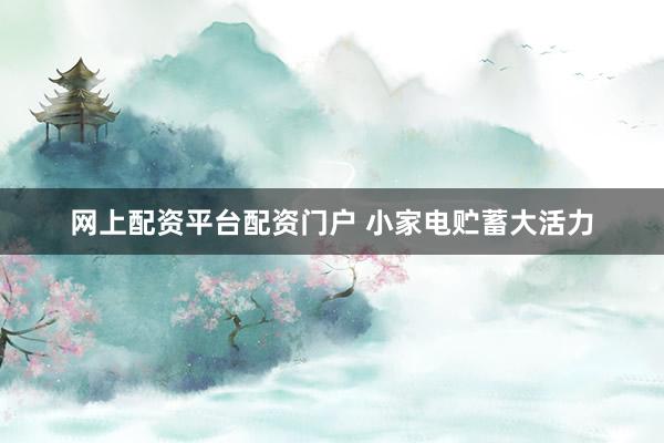 网上配资平台配资门户 小家电贮蓄大活力