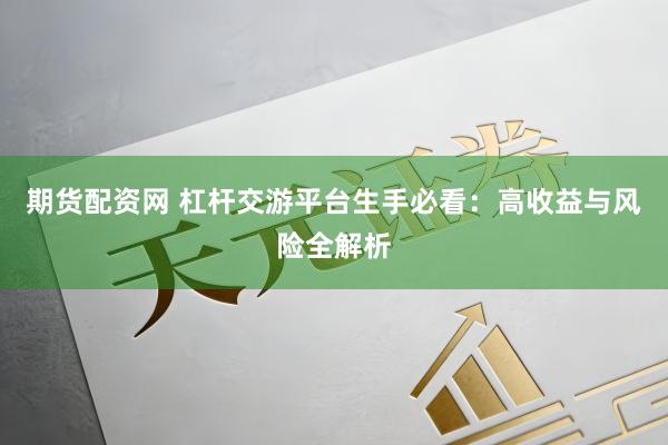 期货配资网 杠杆交游平台生手必看：高收益与风险全解析